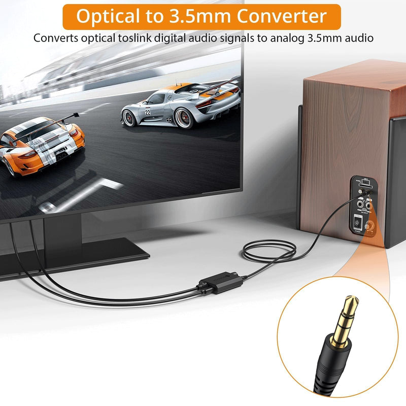 Neoteck Audio Kit: 192kHz Digital to Analog Converter & RCA to HDMI Converter, Optical to 3.5mm, Volume Adjustment, AV to HDMI Cable