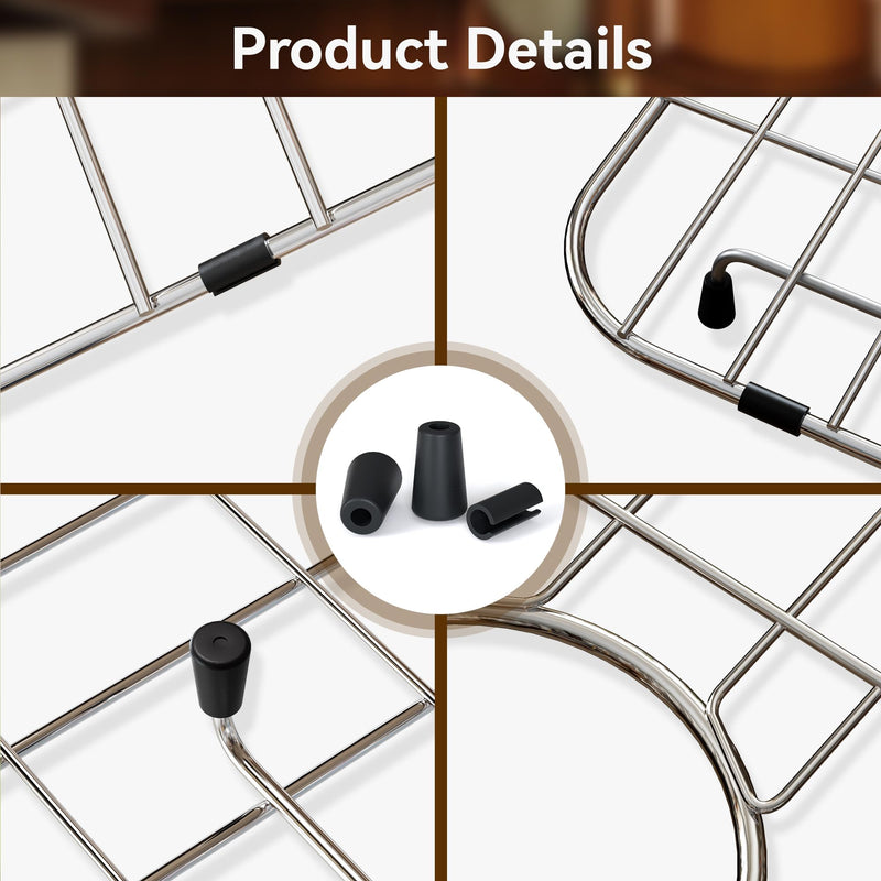 Sink Grid 18" X 12-1/2", Stainless Steel Sink Grids for Bottom of Kitchen Sinks, Centered Drain with Corner Radius 1-1/2" 18" X 12-1/2" (Centered Drain)