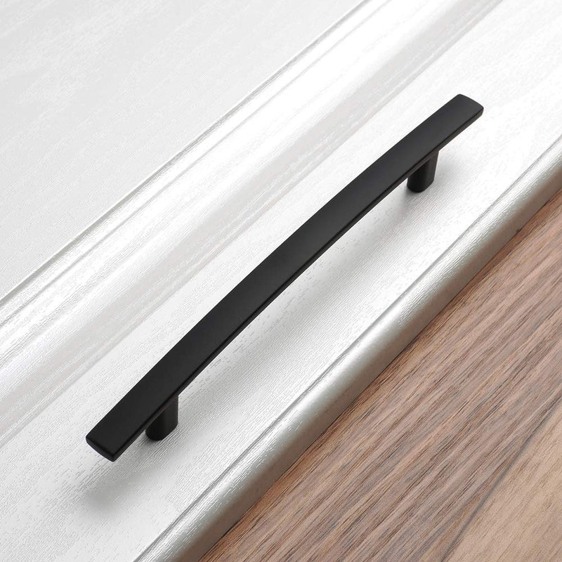 KOOFIZO 10 Pack 5 Inch Black Kitchen Cabinet Pulls Matte Black Cabinet Handles Black Cabinet Hardware for Kitchen Cabinets 1961 Drawer Dresser Cupboard Bedroom 5" CC