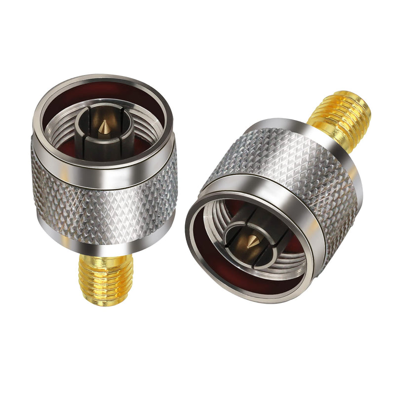TUOLNK SMA Female to N Male N Type Male to SMA Female RF Coaxial Adapter for WiFi Antenna Extension Cable Pack of 2 SMA Female to N Male Adapters