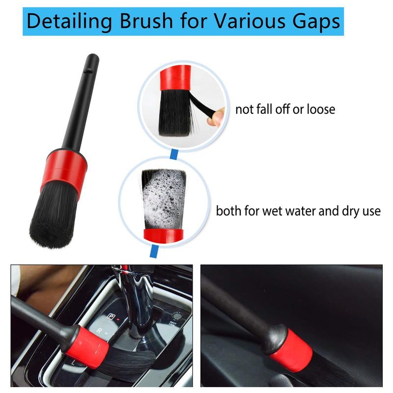 Car Interior Detailing Duster Brush Cleaning Gel Kit, Soft Dash Vent Dusting Car Slime Putty Detail Brushes Cleaner Accessories Essentials Supplies Tools for Auto,Truck,SUV,RV