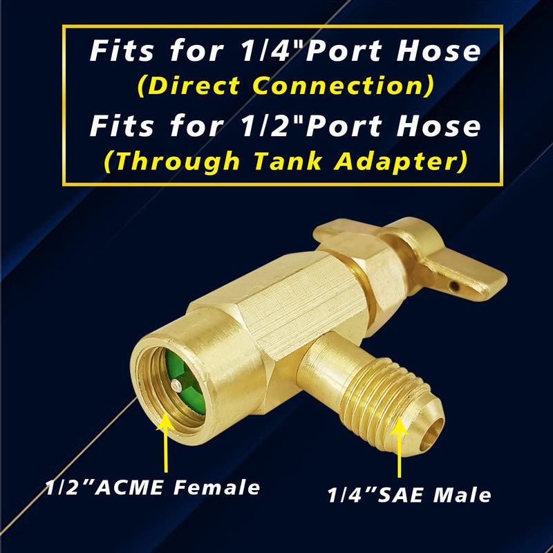 Boltigen R134A Can Tap, R134A Self-Sealing and Puncture Style Refrigerant Can Tap Valves with Refrigerant Tank Adapters for Refilling Automotive Air Conditioning Systems