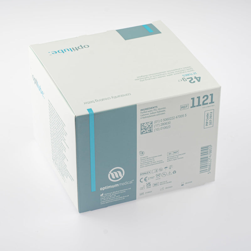 OptiLube Tubes - Sterile Lubricant in 5 g, 42 g, 82 g and 113 g Tubes, Water-Soluble with Simple Folding Cap 42 g (Pack of 1)