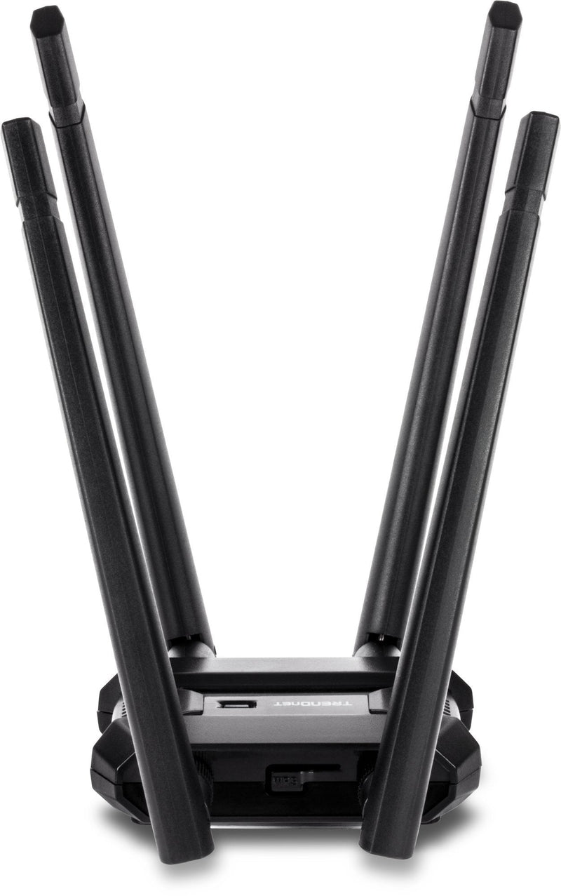 TRENDnet AC1900 High Power Dual Band Wireless USB Adapter, TEW-809UB, Stream 4K HD Video, Windows-Mac OS Compatible, NDAA & TAA Compliant, Increase Your Coverage, Detachable High Gain Antennas, Black 1