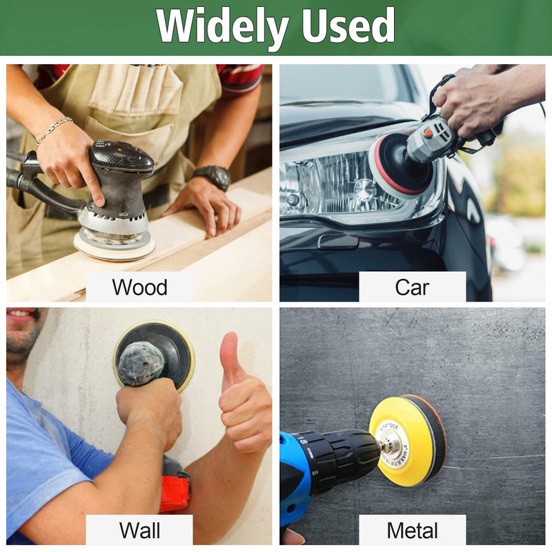 JatilEr Pack of 20 sanding discs 150 mm Velcro, grit 1500/2000/3000/5000 sandpaper Velcro round wet dry water sanding pads eccentric sander sanding paper set for metal wood