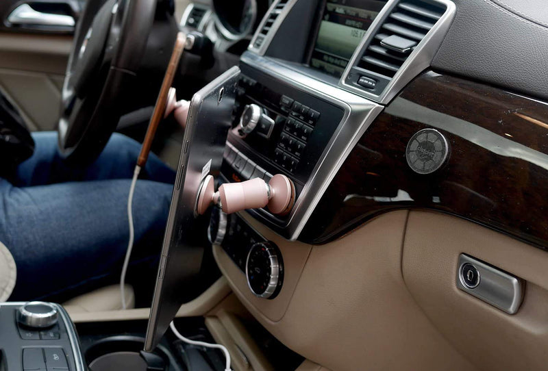 The Original Dual Magnetic Movable Phone Holder and Tablet Mount (Silver) Silver