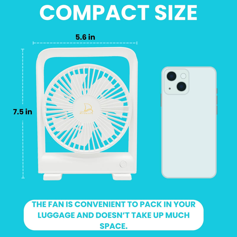 Magnetic Fan for Cruise Ship - Magnetically Sticks on Cabin Ceilings and Walls - Ultra Thin Yet Powerful 3-Gear, Portable & Cabin Approved, Rechargeable Battery - The Original Portable Cruise Fan 2026