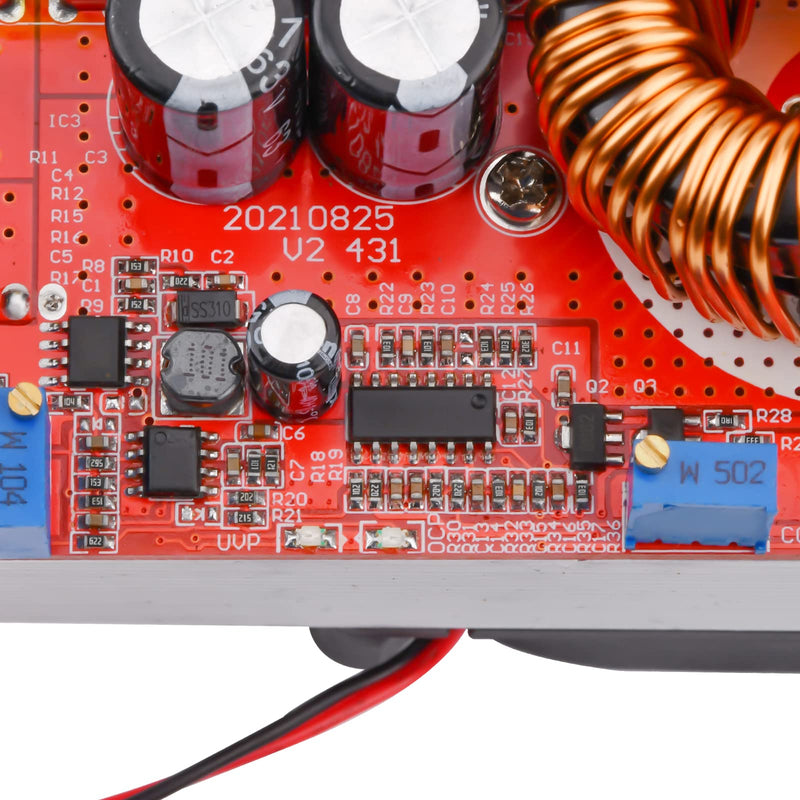 Aideepen 1800W 40A DC-DC Boost Converter, step-up converter constant power supply module 10-60V to 12V-90V