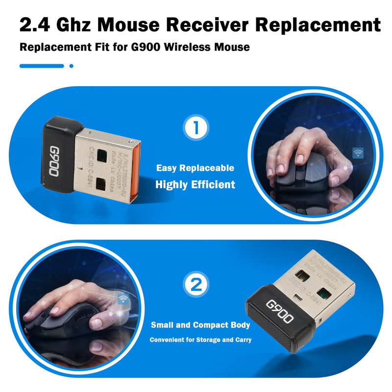 G900 USB Receiver, 2.4G Dongle Adapter for G900 Spectrum Mouse