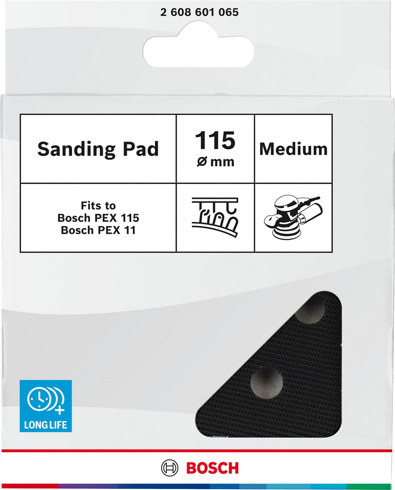 Bosch Accessories Professional Sanding Pad (for Pex 115, Medium, Diameter 115 mm, Random Orbital Sander Accessories), 45 cm x 40 cm x 25 cm
