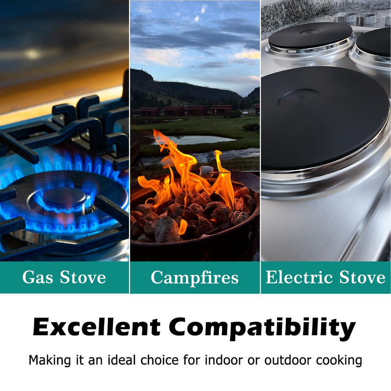 Cusimax Stove Top Griddle, Non-Stick Pancake Griddle, Flat Top Grill for Gas Stove/Charcoal Grills/Smokeless Grills/Outdoor Grill or Campfire, Aluminum, Dishwasher Safe, 14.96" x 8.66" 14.96 x 8.66