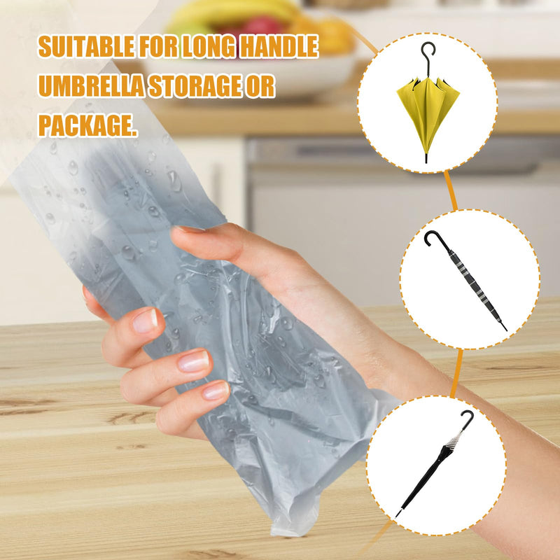 Operitacx Pack of 100 Umbrella Bags, Disposable Umbrella Covers, Made of Plastic Film, Waterproof Umbrella Cover for Wet Umbrellas, Practical Storage for Car, Bus and Subway