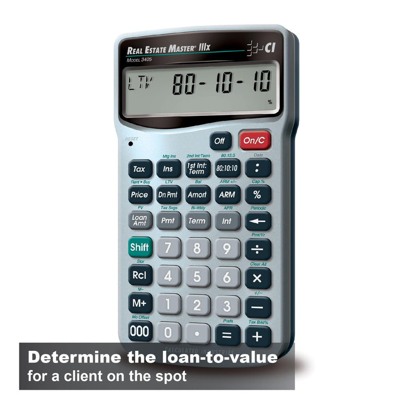Calculated Industries 3405 Real Estate Master IIIx Residential Real Estate Finance Calculator | Clearly-Labeled Function Keys | Simplest Operation | Solves Payments, Amortizations, ARMs, Combos, More