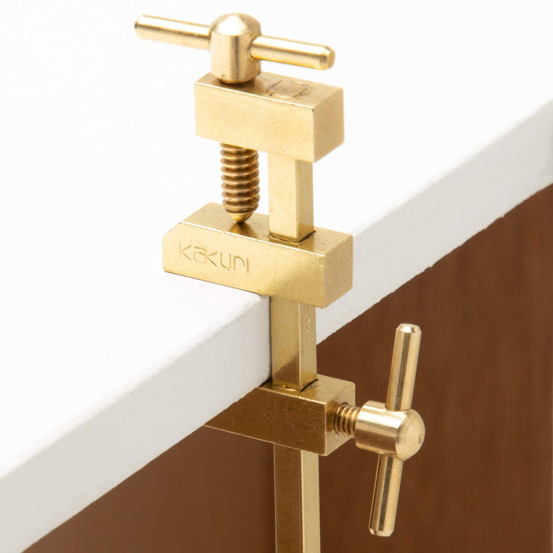 KAKURI Bar Clamps for Woodworking 10-1/2" HATAGANE Japanese Wood Clamps, Metal Parallel Clamps Tool Set 2 Pcs, Brass Gold, Made in JAPAN Gold 270mm