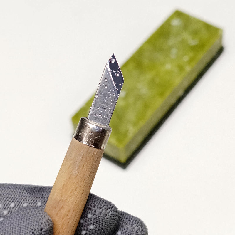 Knife Sharpening Stone 10000 Grit Whetstone Fine Polishing Natural Green Whetstone for Knives Tools Cutting Tools 180 x 60 x 30mm (A) A