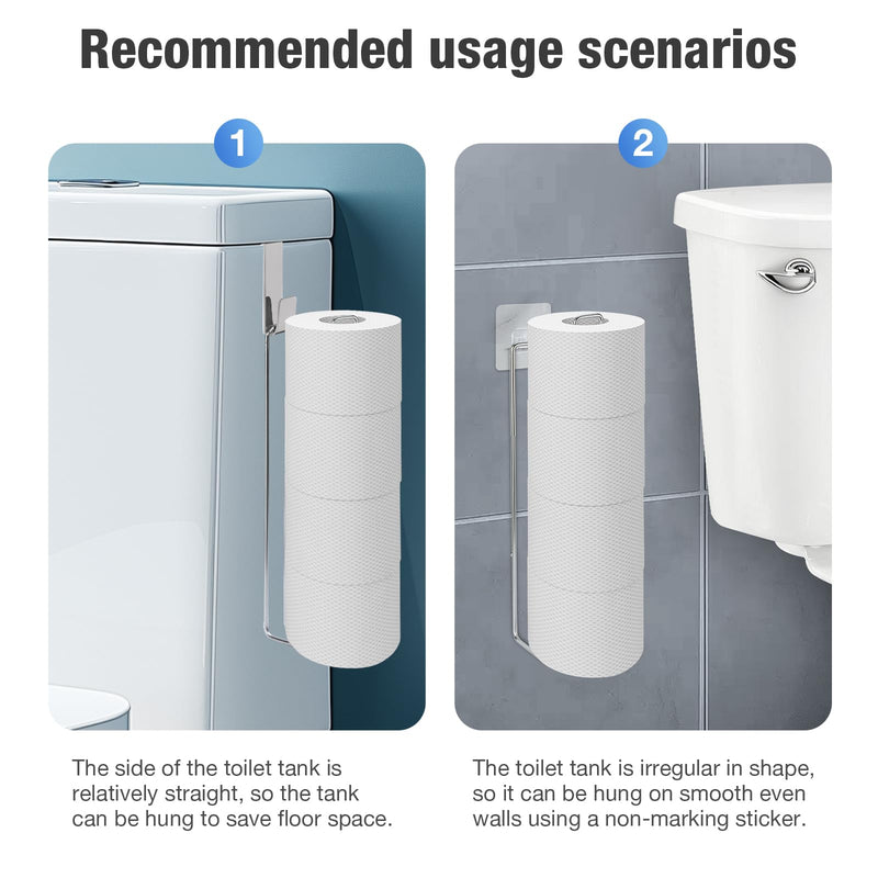Conworld Toilet Paper Storage Wall Mount, Over The Tank Toilet Tissue Roll Holder Dispenser Reserve for Bathroom Storage and Organization, for 4 Roll Tissue, Gold, 1 Pack Gold,hold 4 Rolls-1 Pcs