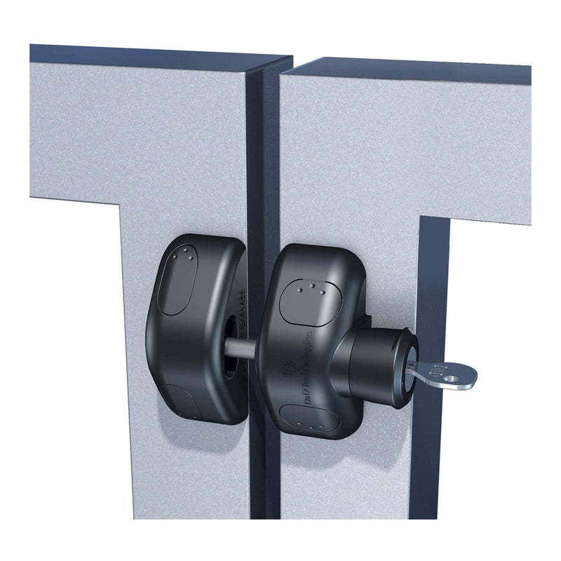 D&D Technologies MLSPS2L MagnaLatch Side Pull, Safety Gate Latch, Key Lockable Magnetic Latch – Gate Hardware for Square Gate Frame and Post, Metal, Wood, Vinyl Fences, Black