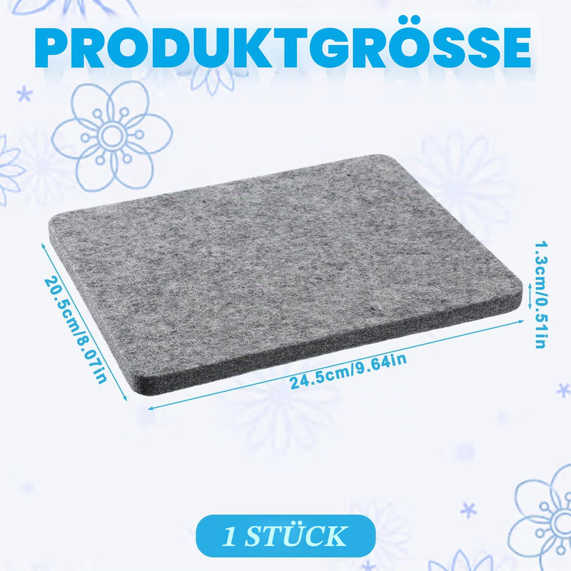 Felt Pad for Needle Felting, Wool Needle Grey Sponge Felt Mat, 24.5 x 20.5 x 1.3 cm Thick Needle Felting Fixed Base Needle Craft Press Mat for Wool Ironing Pad Precision Projects