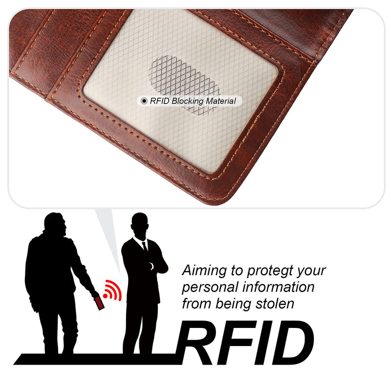 Bocasal Detachable Wallet Case for iPhone 13 RFID Blocking Card Slots Holder Premium PU Leather Magnetic Kickstand Shockproof Wrist Strap Removable Flip Protective Cover 5G 6.1 inch (Brown) Brown