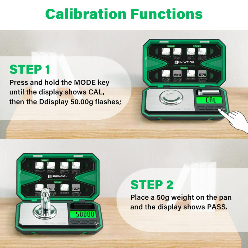 Milligram Scale Precision 0.001g/50g, Digital Jewelry Scale for Powder,Coins,Gold,Gem,Reloading,Micro Gram Scale with 6 Units,Tare,Cal Weight,Pocket mg Scale with Battery Powered