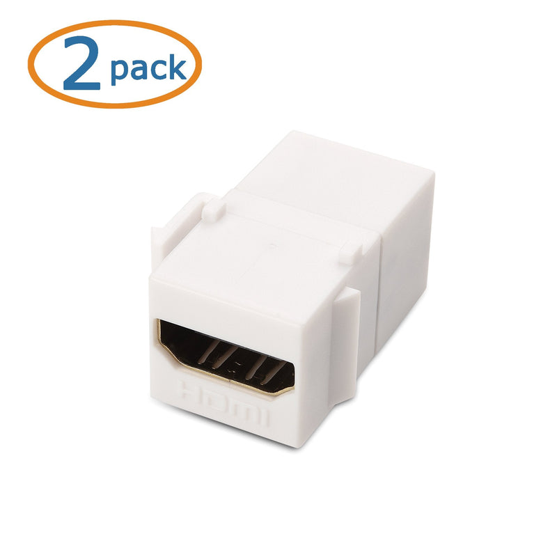 Cable Matters 2-Pack 4K HDMI Keystone Jack Insert with 4K 60Hz (Keystone HDMI, HDMI Jack, HDMI Coupler Keystone)