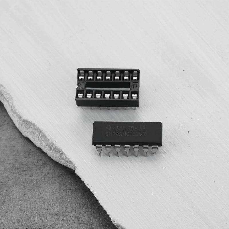 5 Sets SN74AHCT125N Quad-Bus Buffer Chips with Three States and Sockets for Buffering Digital Circuits