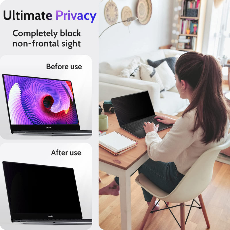 16 Inch Laptop Privacy Screen Compatible with Lenovo Hp Dell Acer Asus Thinkpad Envy Xps Computer 16:10 Aspect, Removable Anti Glare Blue Light Filter Protector, 16" Monitor Security Shield 16 Inch (Diagonal) - 16:10 Aspect Ratio