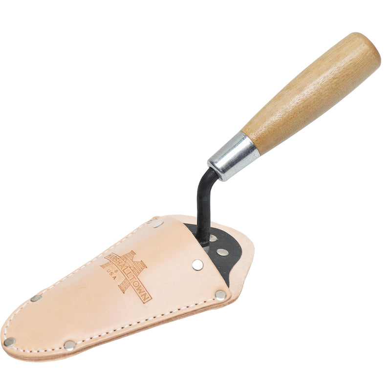 Marshalltown Archaeology Pointing Trowel, 4 x 2 Inch, Wood Handle, Leather Holster, London Style, Assembled in USA, ATH114S One Size