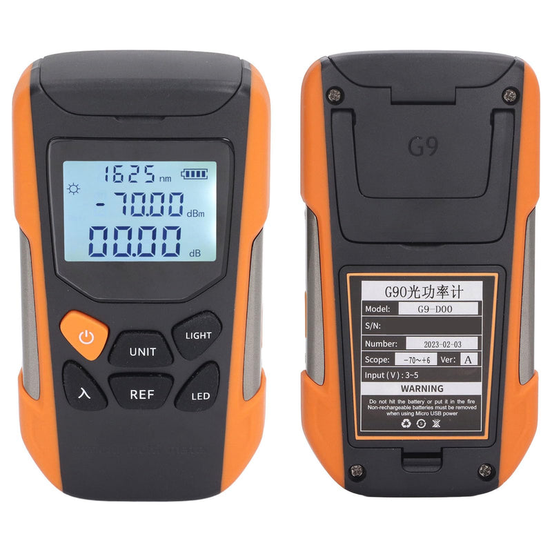 Optical Power Meter, 3-in-1 Optical Power Meter with RJ45 Tester, LED Light, OPM Fibre Optic Tester Fibre Optic Cable Testers with Universal FC/SC/ST Interface