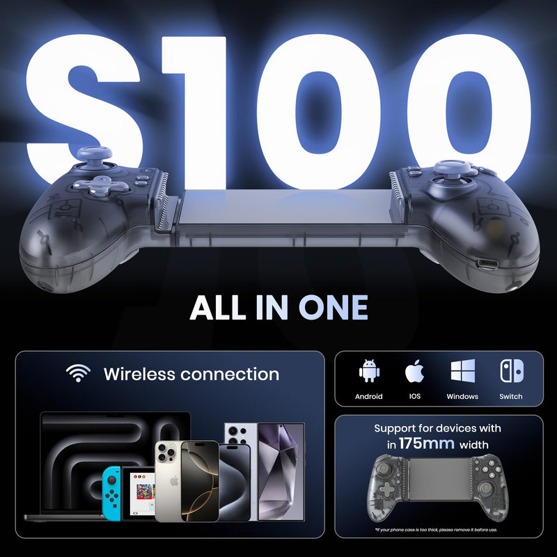 Wireless Mobile Gaming Controller for Android and iPhone, Switch - Play Console Games on Your Phone - Stream PC, Xbox, Play Station, Touch Screen Android Games, Hall Effect Joysticks, for Call of Duty