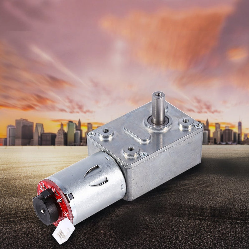 DC 12v High Torque Turbine Snail Turbo Worm DC Gear Motor 12v Speed Reduction Motor With Encoder Strong Self-Locking (30rpm) 30RPM