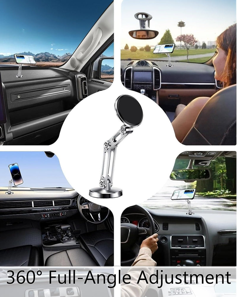 Phone Holders for Your Car, 360° Rotation Magnetic Phone Holder, Strong Magnets Car Mount Compatible with All Models (1 Piece) BLACK