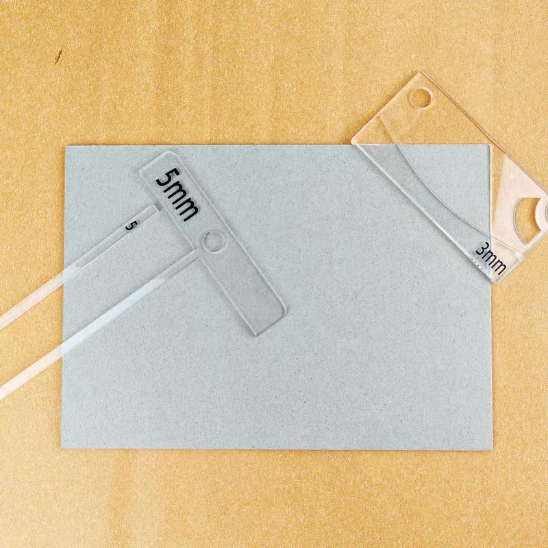 15-Piece Book Binding Ruler Set, Includes T-Shaped, Cutting Angle, and L Rulers, Acrylic Material (Transparent) Transparent