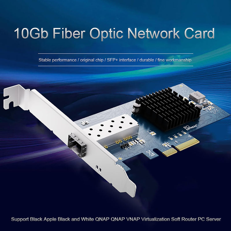 10Gb Open SFP+ PCI-e Network Card, with Intel 82599(X520-DA1) Controller, 10Gbps Ethernet Adapter, 10Gbe 10G NIC Card, Support Windows/Windows Server/VMware