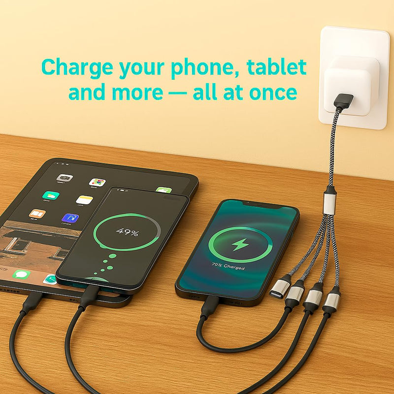 USB 2.0 Splitter (40 in) - Mouse/Keyboard/Printer/Charging High-Speed Dual Interface Docking Station | The USB hub Supports Data Transfer and Charging 39in 1 to 4