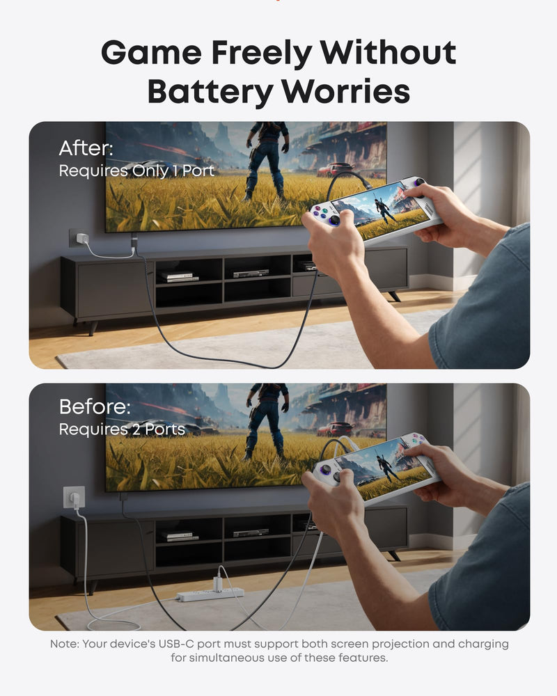 Anker Nano USB C to HDMI Cable Adapter with 140W PD Fast Charging Port, 4K@60Hz,Sustainable with Advanced Shielding, Thunderbolt 5/4/3 Compatible, for MacBook, iPhone, HD TV (6FT,Black) 6FT