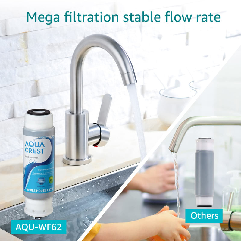 AQUA CREST AP117 Whole House Water Filter, 10" x 2.5" Replacement for 3M® Aqua-Pure AP117, Whirlpool® WHKF-GAC, Pack of 2