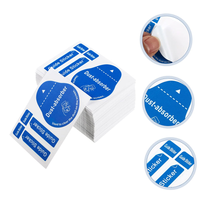 Uonlytech 200pcs Film Dust Removal Sticker LCD Screen Removal Stickers dust Removal Phone Screen Cleaning Tool Screen Cleaner Tool Phone Screen Cleaner Crystal Keyboard Stickers Blue 6X4.3CM