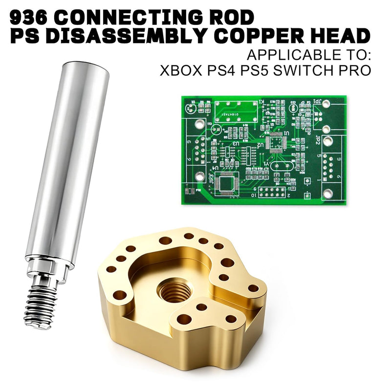 2pcs Joystick Soldering Tips with Adapter for PS5 PS4 Xbox Series X/S | Multi-hole, chrome-plated copper, fast heat conduction, high-precision alignment to fix stick drift