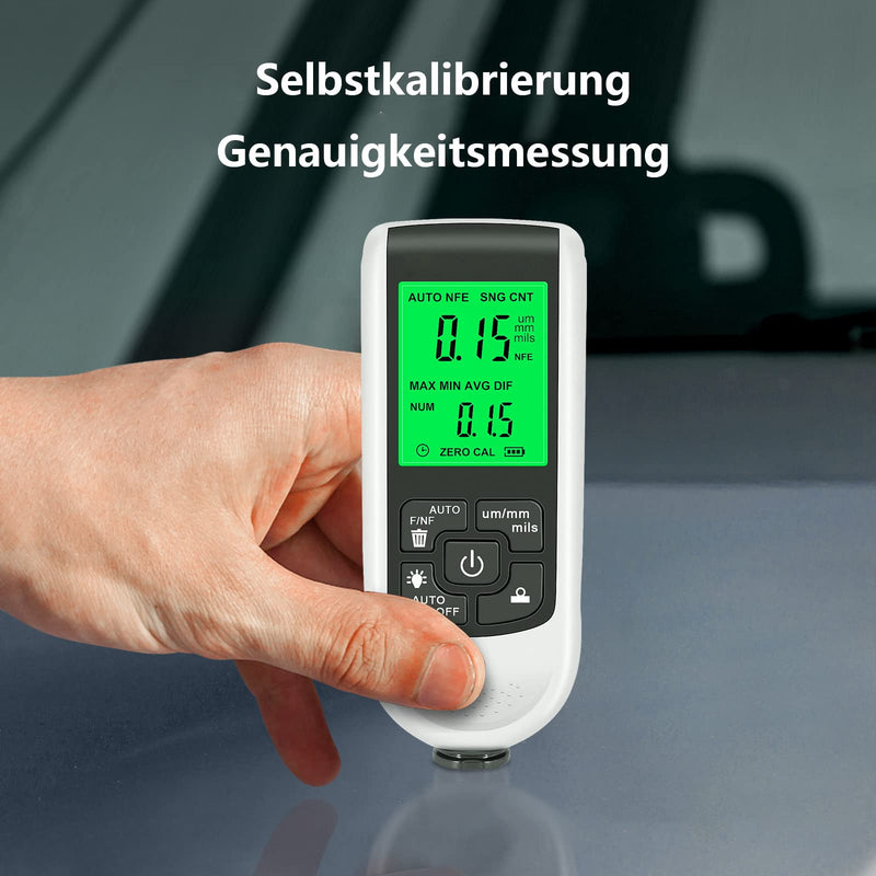 Coating Thickness Gauge Paint Gauge Digital LCD Display with Backlight Suitable for Measuring on Cars (1) 1