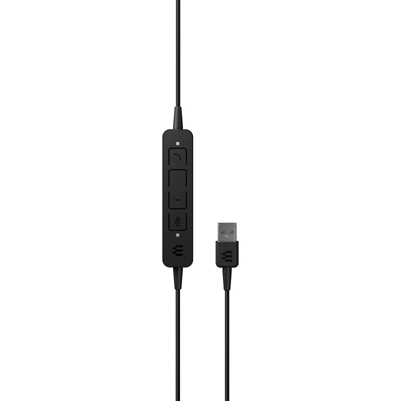 EPOS Adapt 160 USB II - Wired, Double-Sided, UC Optimized Headset with USB Connectivity - Superior Stereo Sound - Enhanced Comfort - Call Control - Black Universal On ear