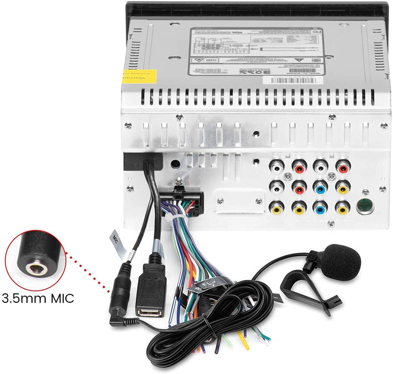 FingerLakes 3.5mm Microphone Assembly Mic for Car Vehicle Head Unit Bluetooth Enabled Stereo Radio GPS DVD