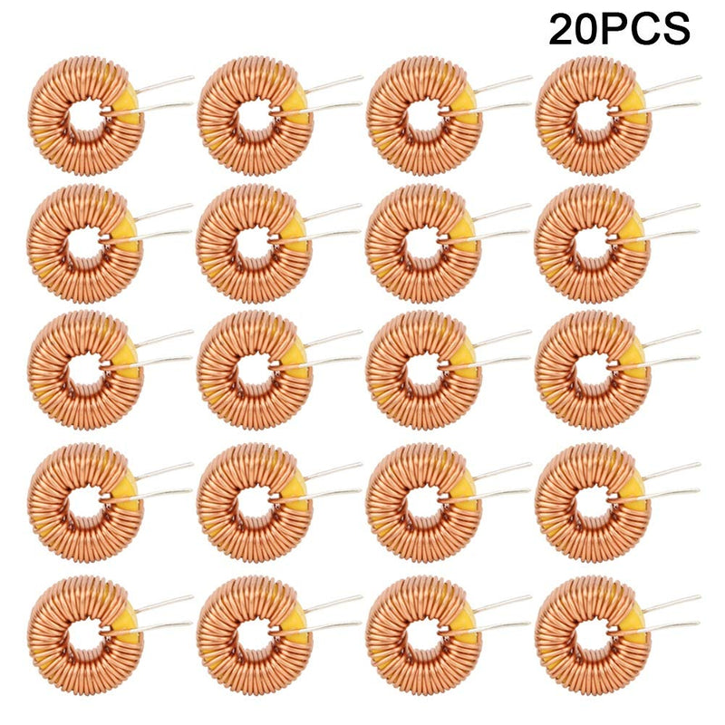 20PCs vertical toroid wind inductor wire, 5026 100UH 6A 0.6mm copper inductor coil for PCB, stable performance and durability