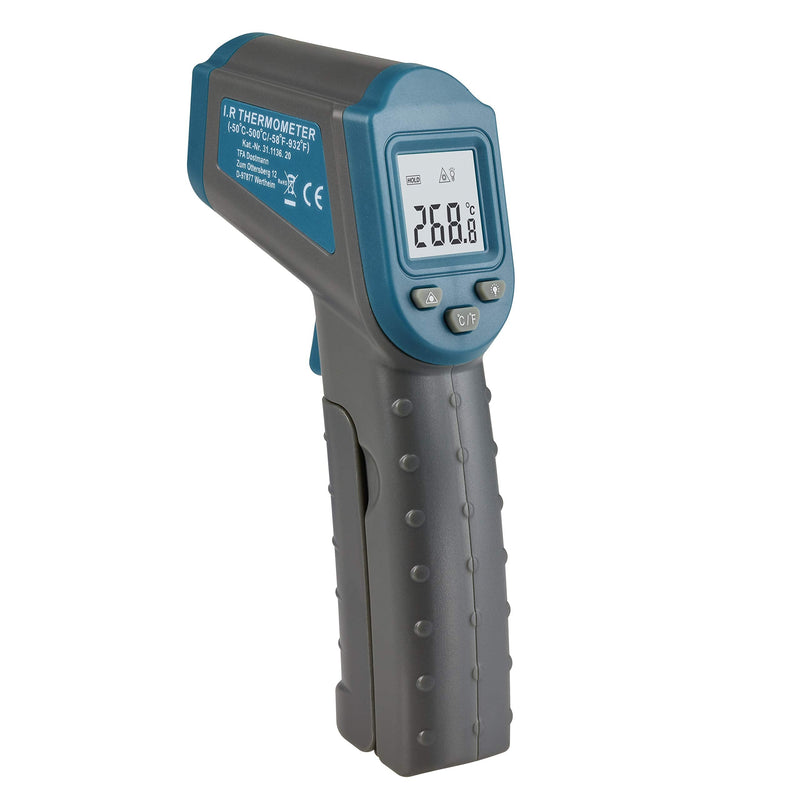 TFA Dostmann Ray 31.1136.20 Infrared Thermometer for Measuring Surface Temperature, Non-Contact According to HACCP, for Crafts, Pizza Oven, Hobby and Household, Turquoise