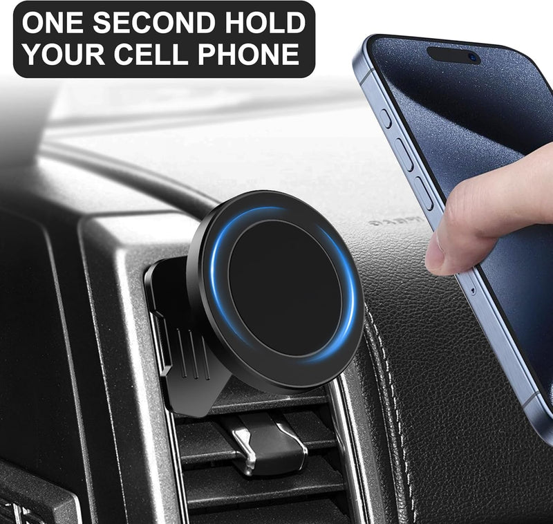 Car Phone Holder Mount, Magnetic Car Air Vent Cell Phone Mount，Adjustable Holder Compatible with F150 2015-2020 & Super Duty F250 F350 F450 2017-2021 Universal Bracket Stand for iPhone & Android