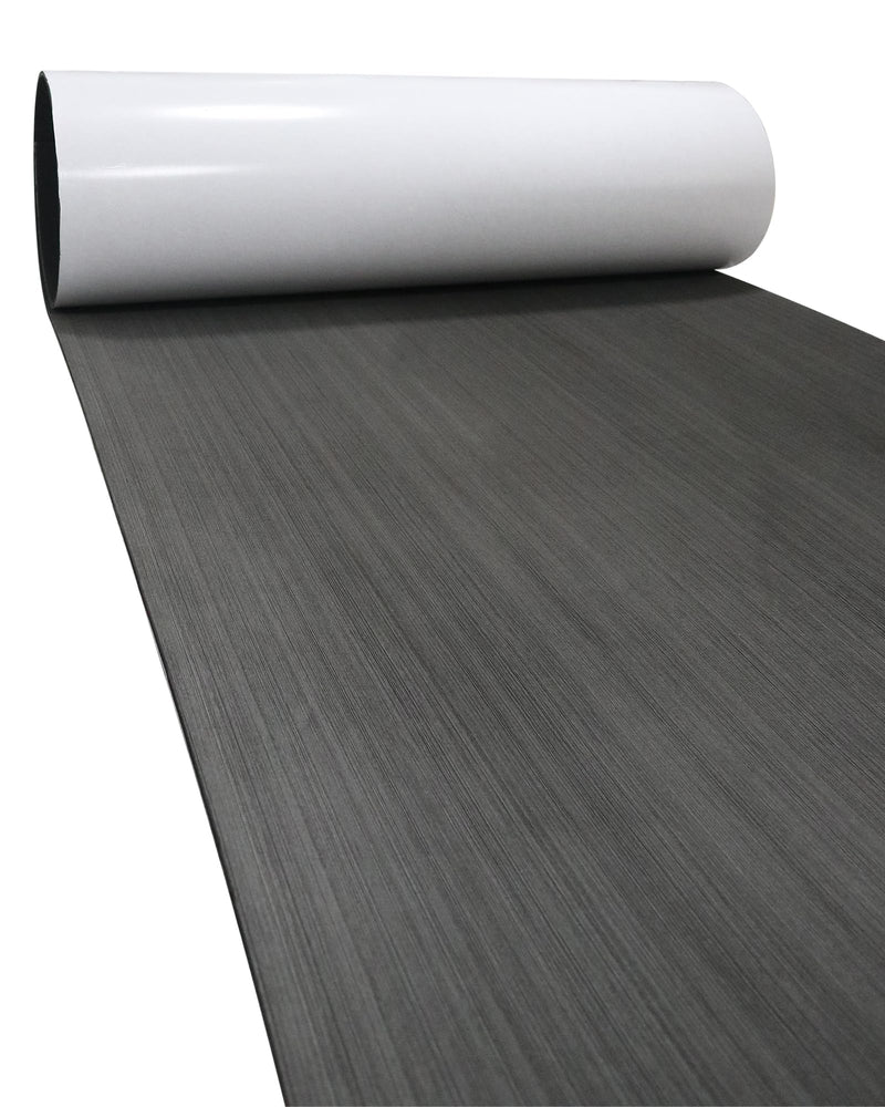 KXKZREN Boat Flooring EVA Foam Decking Sheet Mateials Non-Slip Marine Boat Deck Carpet Self-Adhesive Comfort Floor Mats for Boat Motorboat RV Yacht Kayak Cooler Top 94x16in, area 10.59 sq.ft Dark Gray with Black Backing