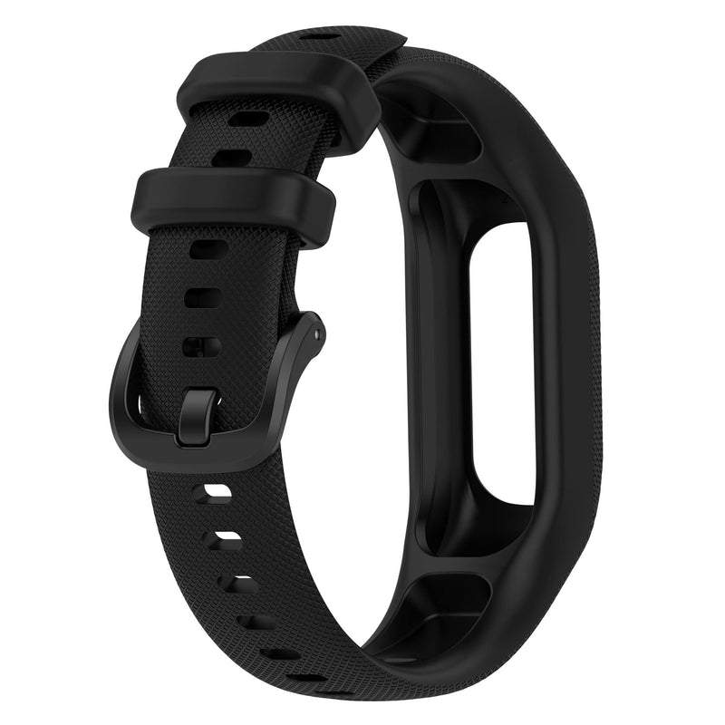 Soft Silicone Band Compatible with Garmin Vivosmart 5 Straps Replacement Wristband Bracelet Band Case Cover for Women Men, Small/Large Size Black Small (5.5"-7.8")