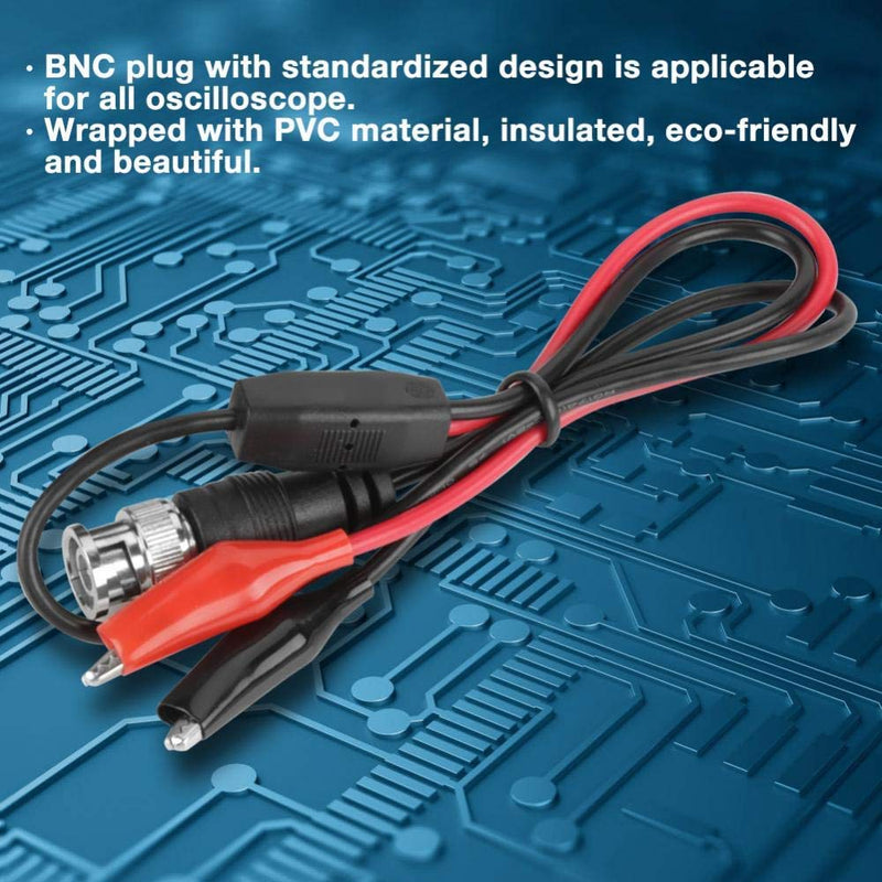 2PCS Oscilloscope Cable Test Probe Cable BNC Laboratory Test Leads Set BNC Male Q9 to Dual Banana Head Alligator Clip 0.5m