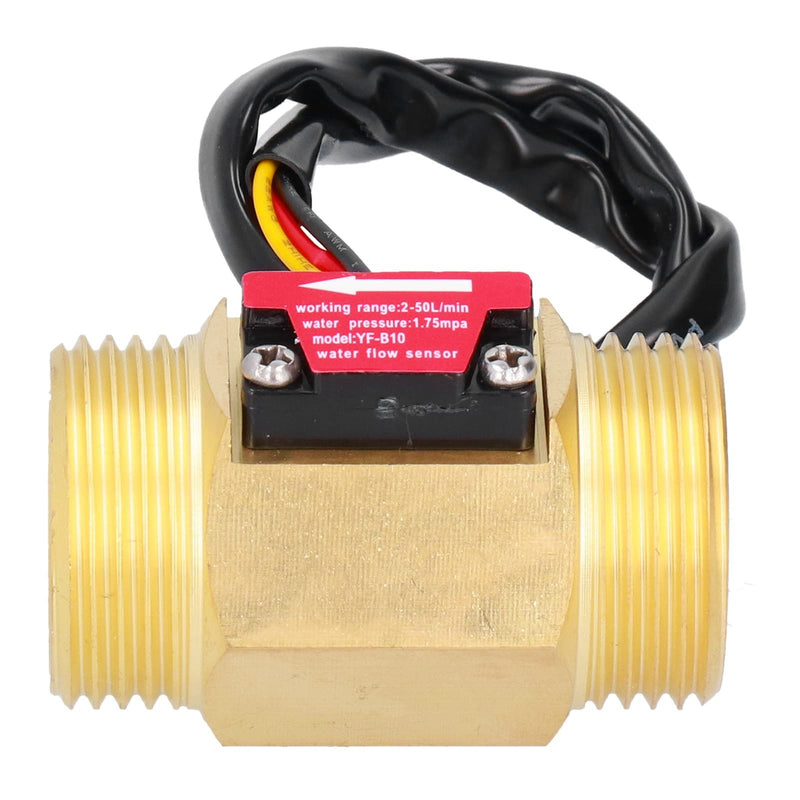YF-B10 Water Flow Sensor Hall Flow Meter 1 Inch (1.3 Inch) External Wire Copper Water Flow Sensor Turbine Flow Meter