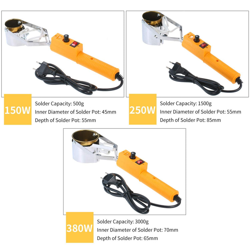 Portable Titanium Alloy Tin Stove Temperature Adjustable Tin Soldering Pot High Performance Tin Melting Oven Small Tin Submersible Oven for Household and Electricians SWDT98-C 380W